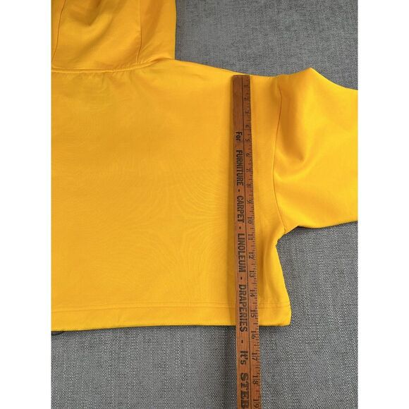 Rawgear Hoodie Womens (S) Yellow Cropped Embossed Performance Pullover - Picture 5 of 7